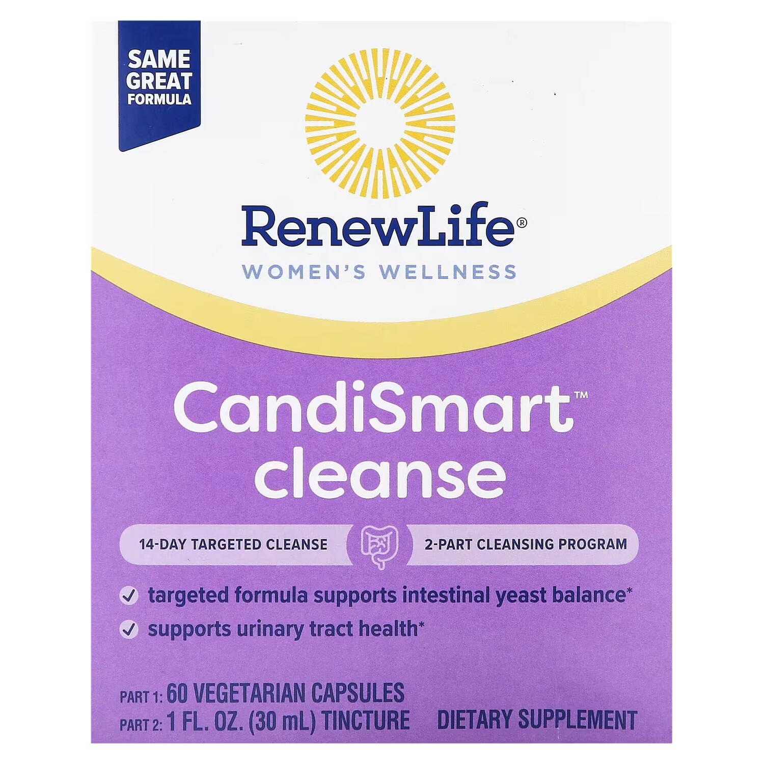 

Добавка Renew Life CandiSmart Cleanse 14-дневное целенаправленное очищение