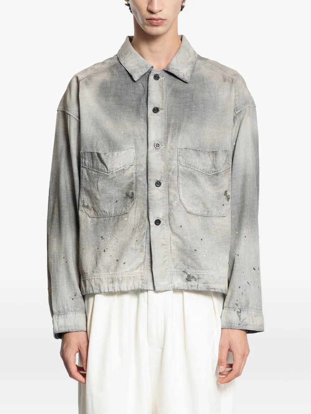 

Легкая рубашка-куртка с карманами Ancellm, серый