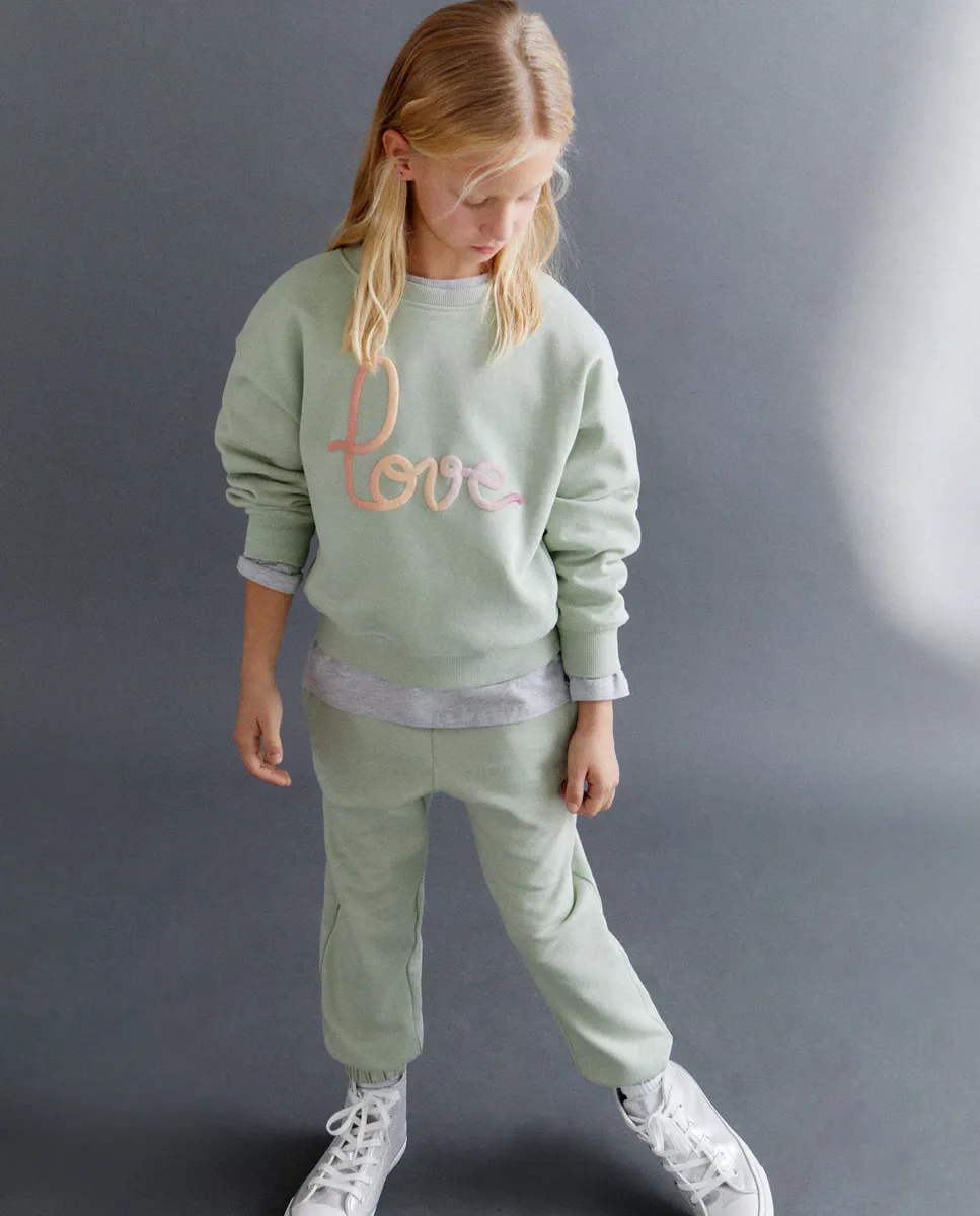 

Базовые флисовые брюки для девочек Kids El Corte Inglés, светло-зеленый