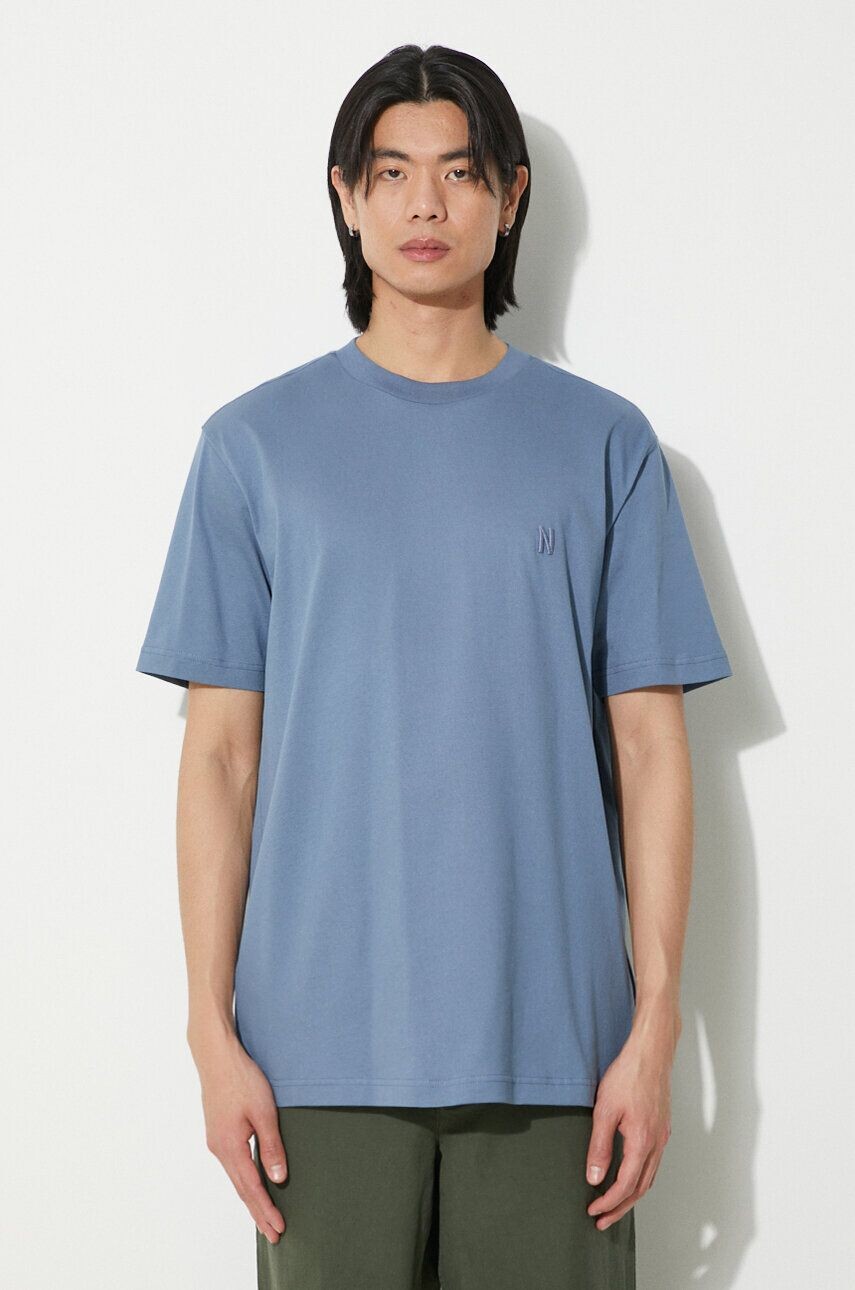 

Футболка Johannes из хлопка Norse Projects, синий