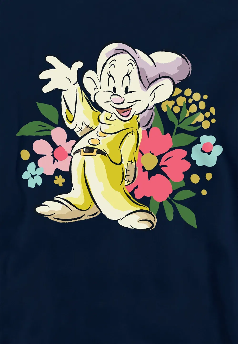 Детский худи с принтом Snow White Disney, темно-синий — фото 2