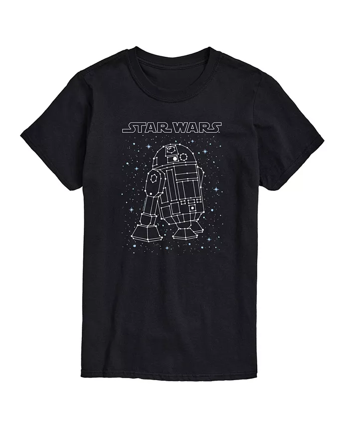 

Мужская футболка с коротким рукавом Star Wars Droid Galaxy Stars AIRWAVES, черный