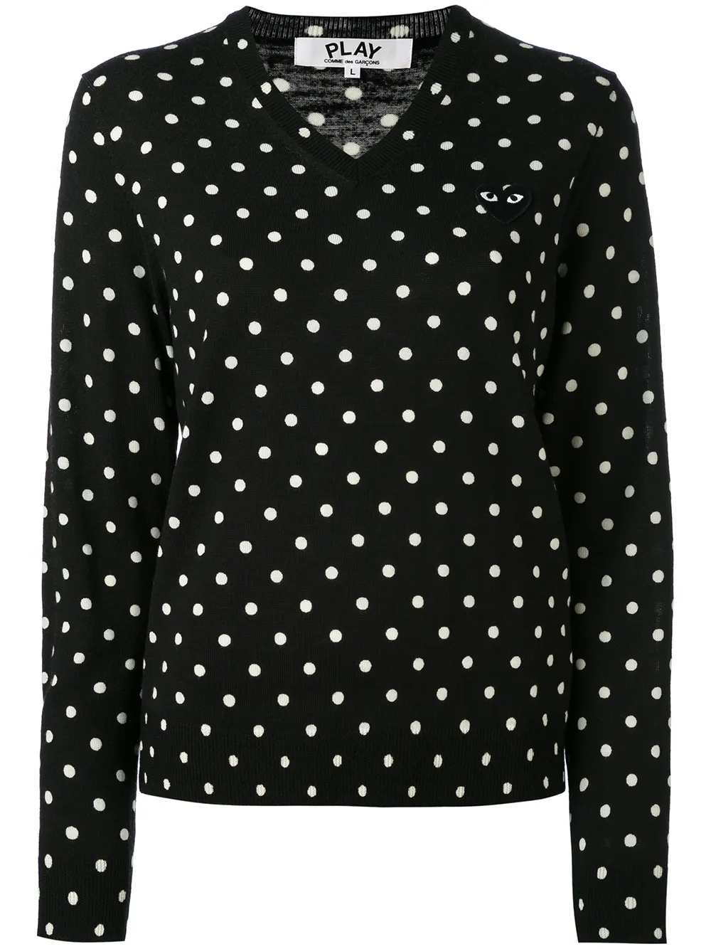 

Трикотажный свитер в горох Comme Des Garçons Play, черный