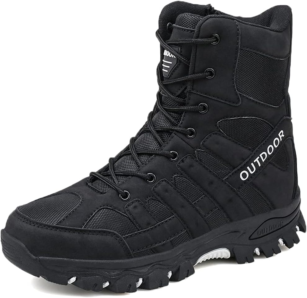 

Ботинки для бега по пересеченной местности, мужские прогулочные ботинки, треккинговые ботинки, легкие походные ботинки для активного отдыха, кроссовки для ходьбы Hongrenamz, черный