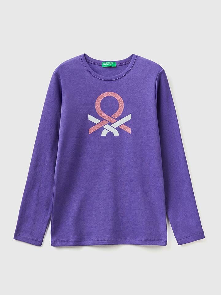 

Лонгслив Benetton Longsleeve, фиолетовый