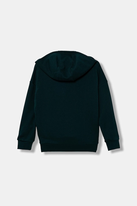 Детская хлопковая толстовка Adidas Originals, зеленый — фото 3