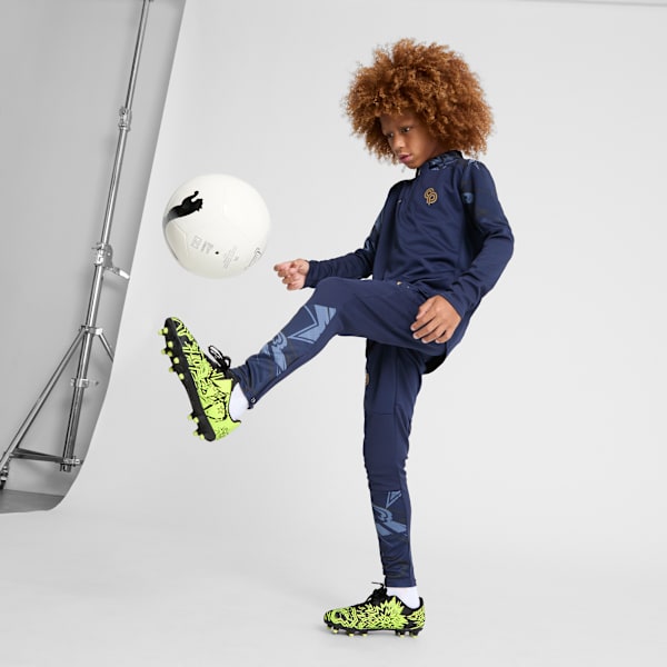 Детские футбольные бутсы для игры на твердом/искусственном грунте Puma X Christian Pulisic Tacto Ii, черный — фото 3