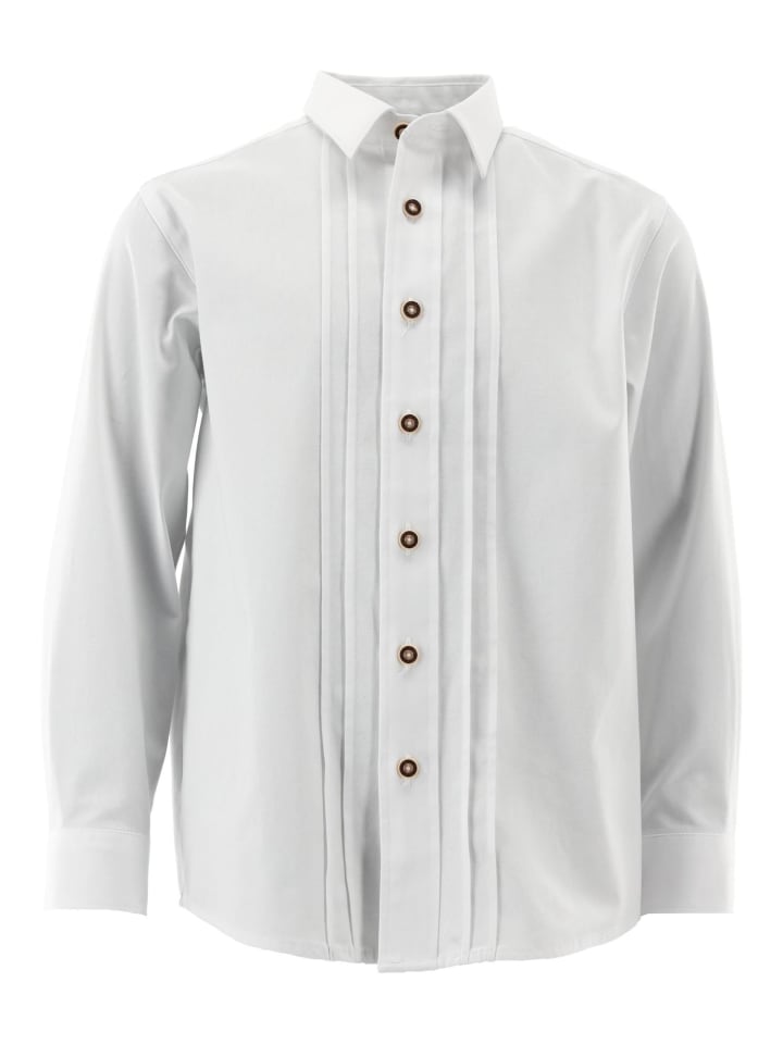 

Детская традиционная рубашка Exunir белого цвета OS-Trachten