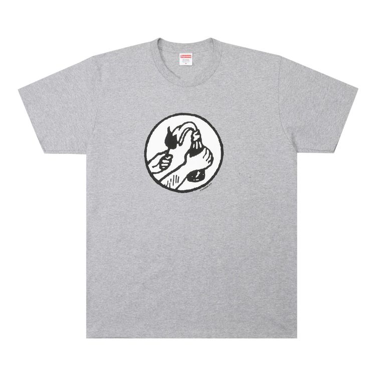 

Футболка Supreme Molotov Tee Heather Grey, серый