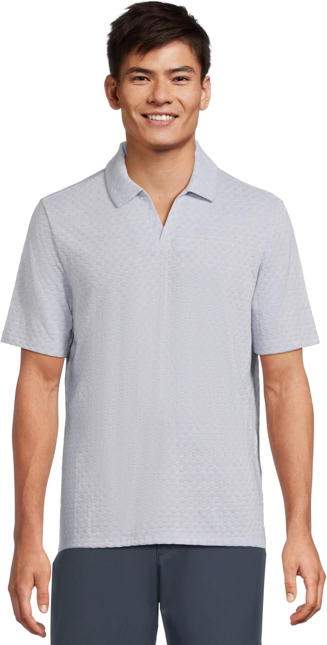 

Футболка Johnston & Murphy Basket Weave V-Neck Polo, цвет Light Blue