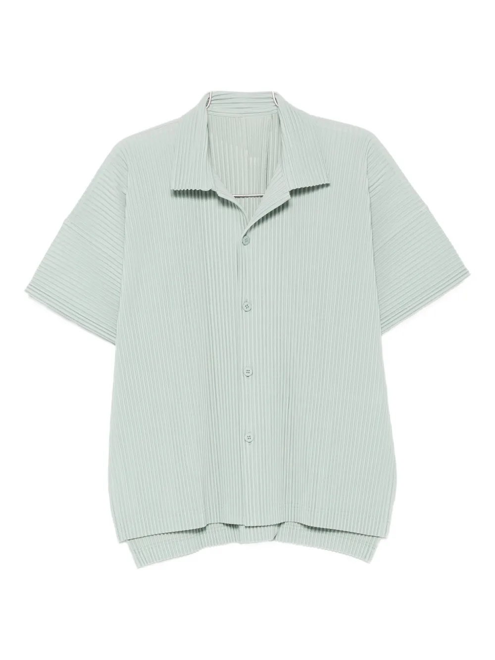 

Плиссированная рубашка с короткими рукавами Homme Plissé Issey Miyake, зеленый