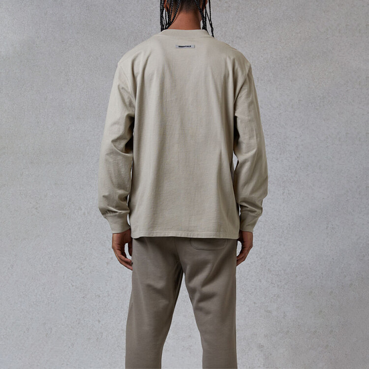 Футболка FW20 унисекс оливково-зеленого цвета Fear Of God Essentials, оливково-зеленый — фото 4
