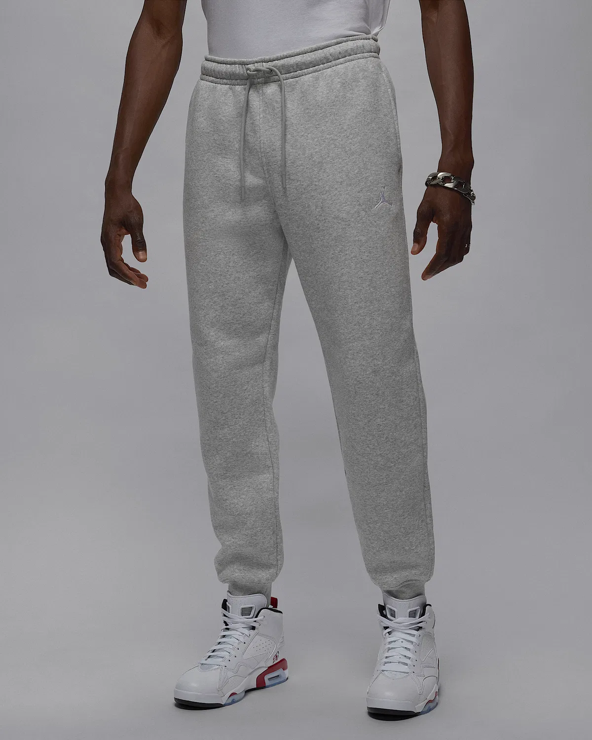 Мужские штаны Jordan Brooklyn Fleece, Grey Heather/White