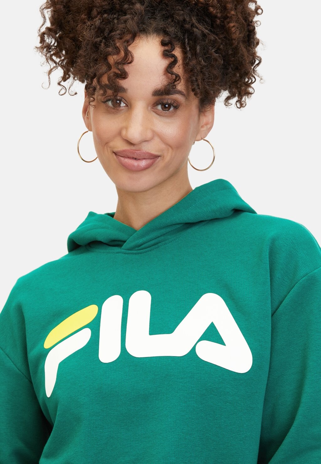 

Толстовка с капюшоном LAFIA CROPPED LOGO Fila, зеленый