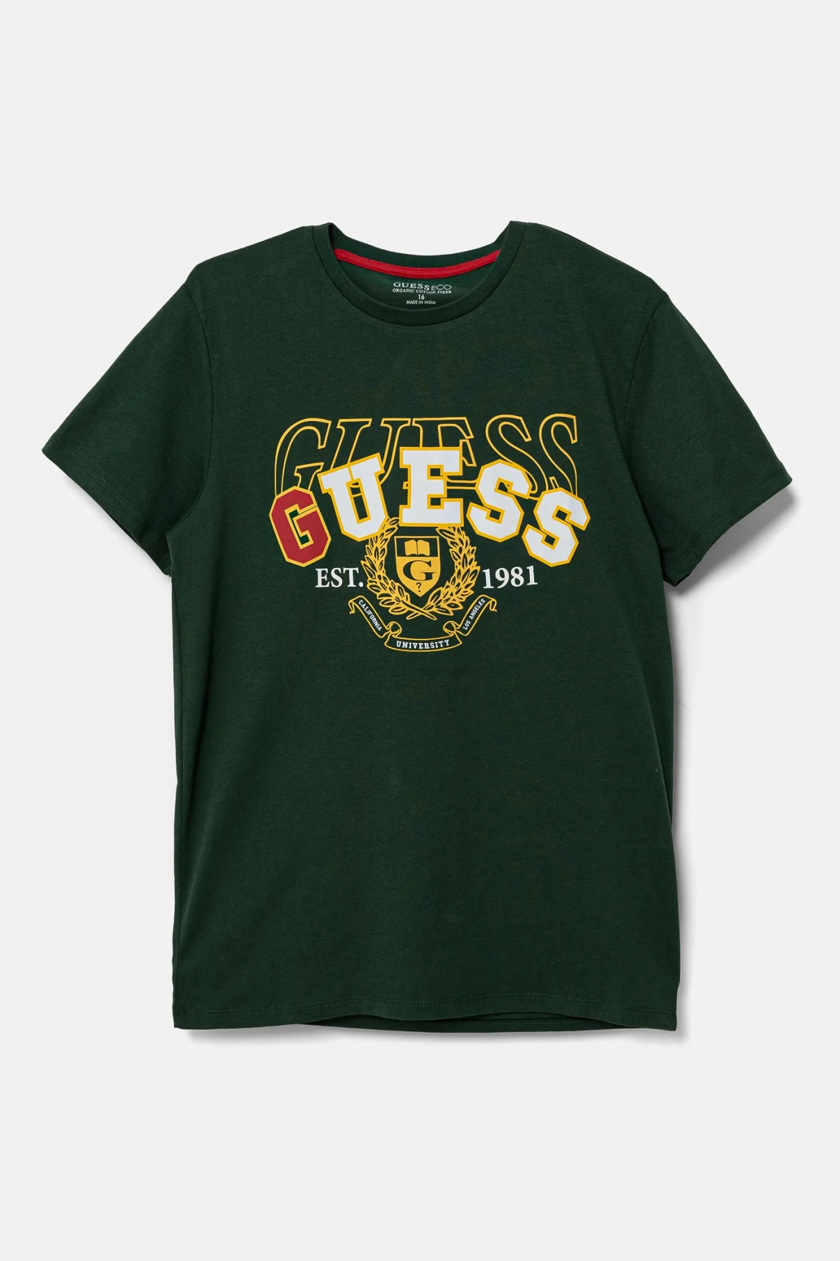 

Хлопковая футболка для детей Guess, зеленый