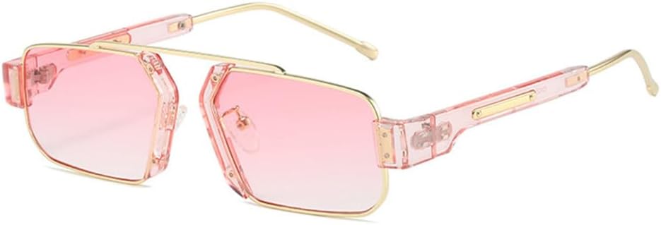 

Ретро-солнцезащитные очки с яркими линзами для женщин, прозрачные линзы с градиентом цвета океана, защита от УФ-излучения UV400 для мужчин LANGSER, Golden Pink Gradient