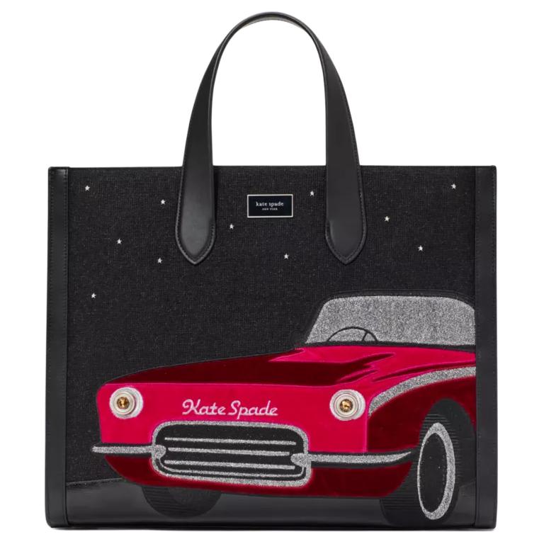 

Kate Spade Манхэттен полиэстер сумка-шоппер сумка через плечо сумка-кроссбод женская большая черная