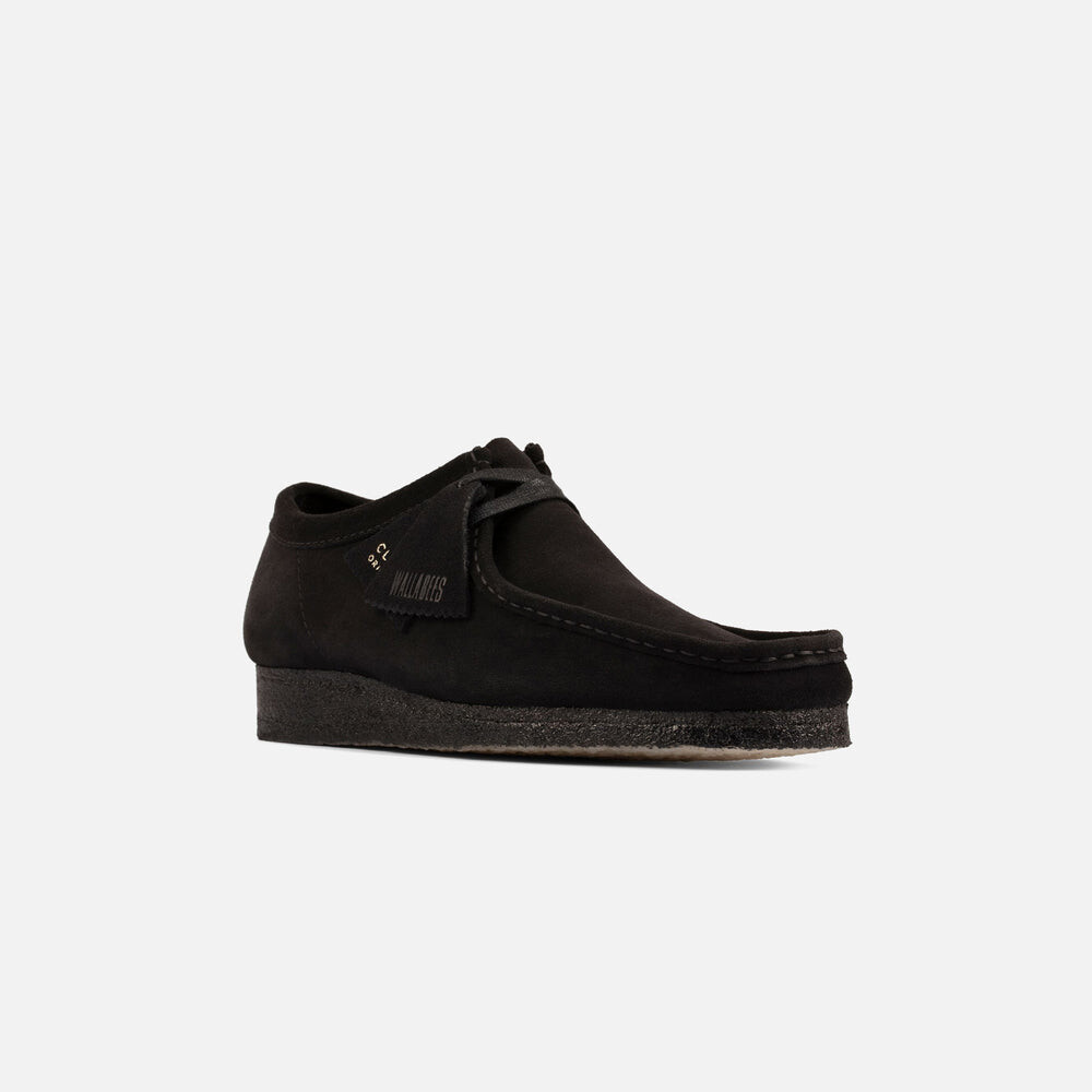 Ботинки женские Clarks WMNS Wallabee низкие замшевые, черный — фото 3