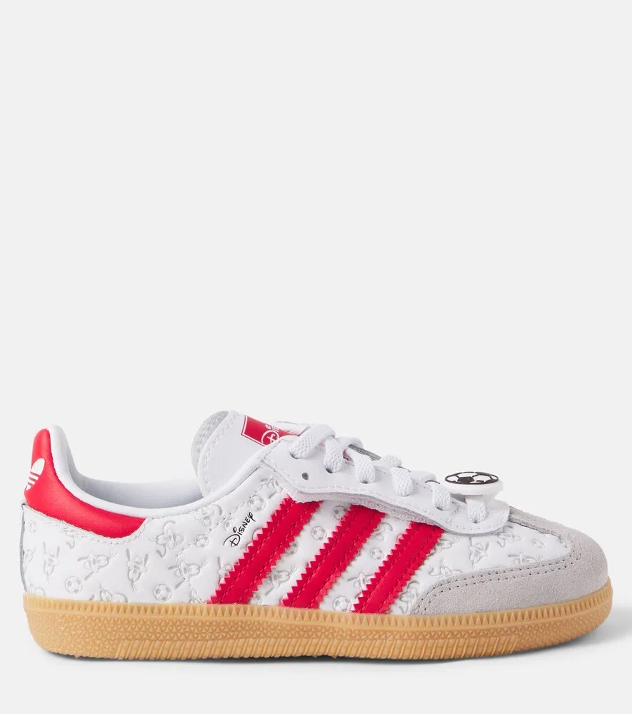 Кожаные кроссовки Samba OG из коллаборации с Disney Adidas Originals Kids, белый — фото 3