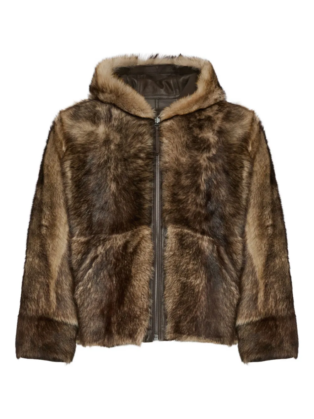 

Двусторонняя худи из тосканской овчины YVES SALOMON, коричневый