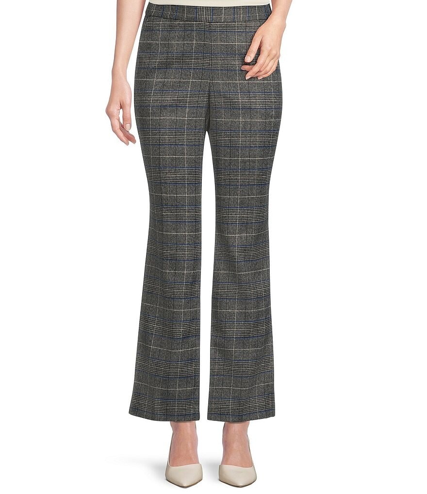 

Брюки Kasper Petite Size Glen в клетку с эластичной спинкой и плоской передней частью без застежек, мультиколор