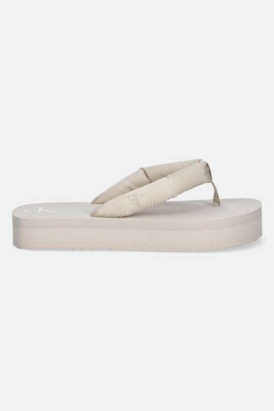 Шлепки BEACH SANDAL FLATFORM TTXR SATIN Calvin Klein Jeans, бежевый — фото 2