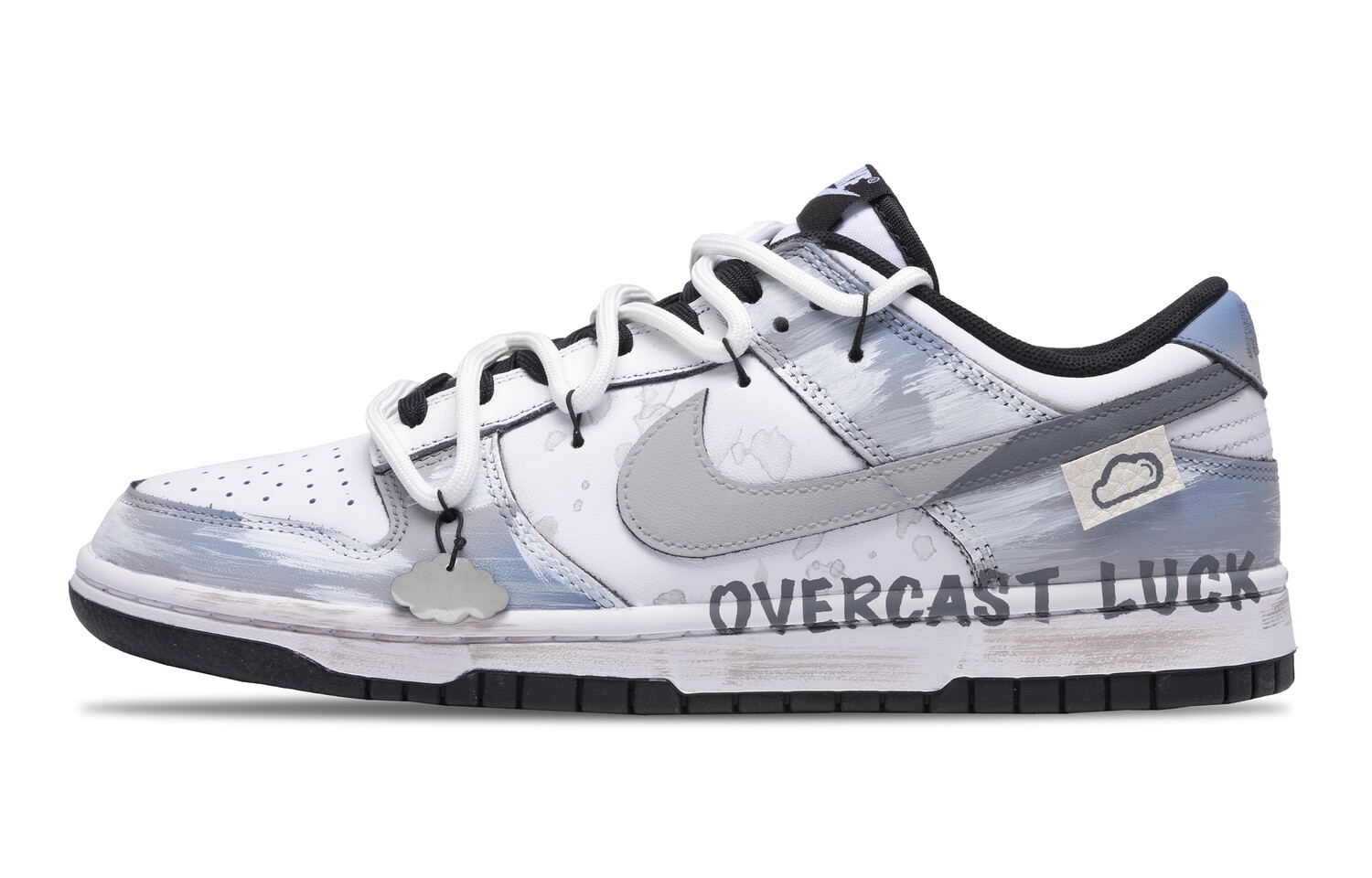 

Кроссовки Nike Dunk Skateboarding Shoes Unisex Low-top White/Gray/Blue, серый