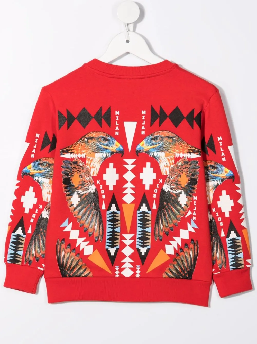 Толстовка с принтом Marcelo Burlon County Of Milan Kids, красный — фото 2