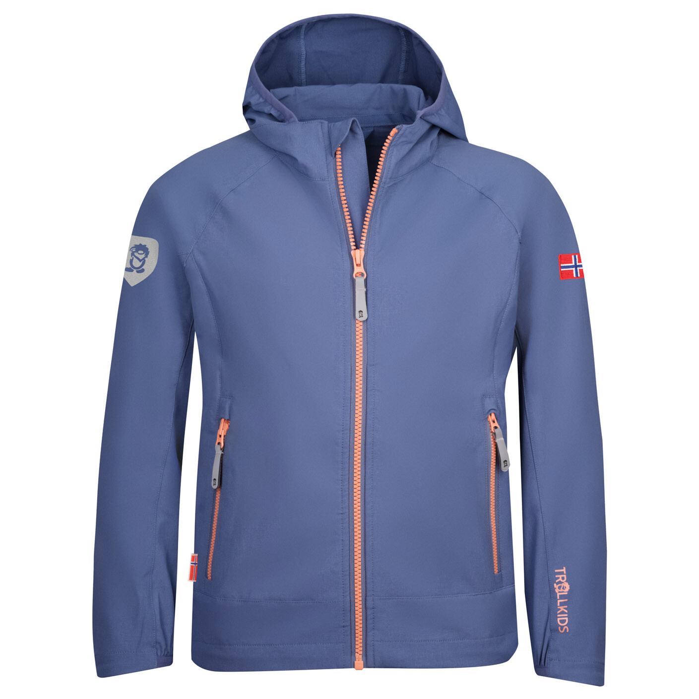 

Куртка из софтшелла Trollkids Girl's Kvalvika, цвет Lotus Blue/Dahlia