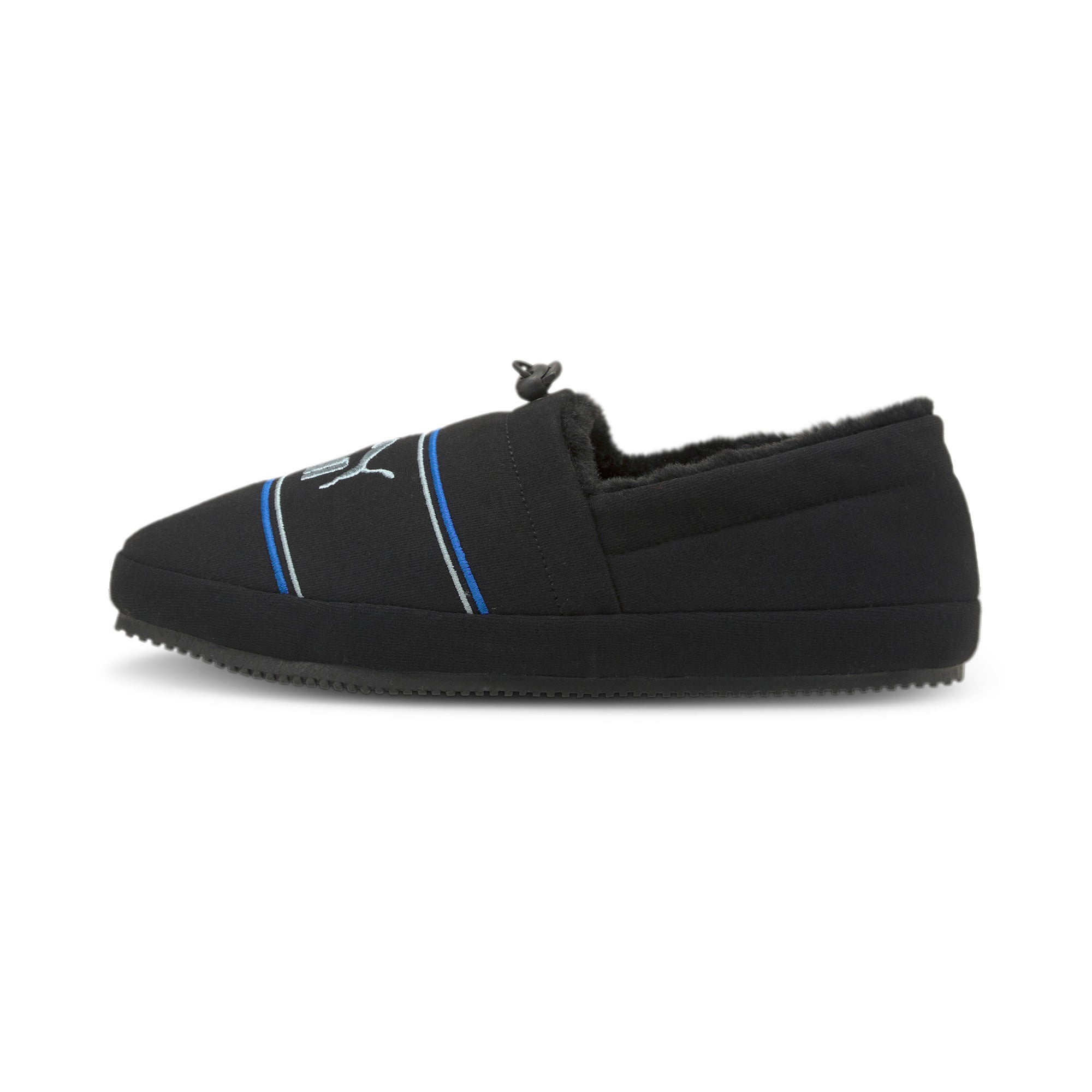 

Мужские тапочки PUMA Tuff Mocc Jersey, цвет black/glacial blue/nebulas blue