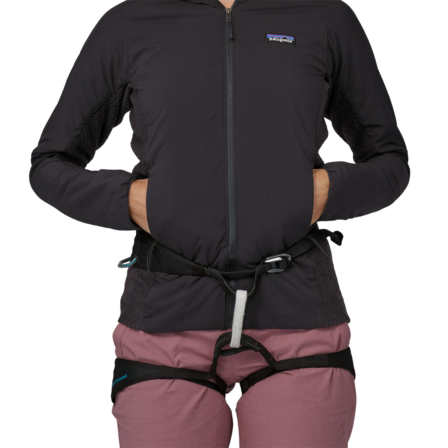 Женская легкая гибридная куртка с капюшоном Nano-Air Patagonia, Black — фото 3
