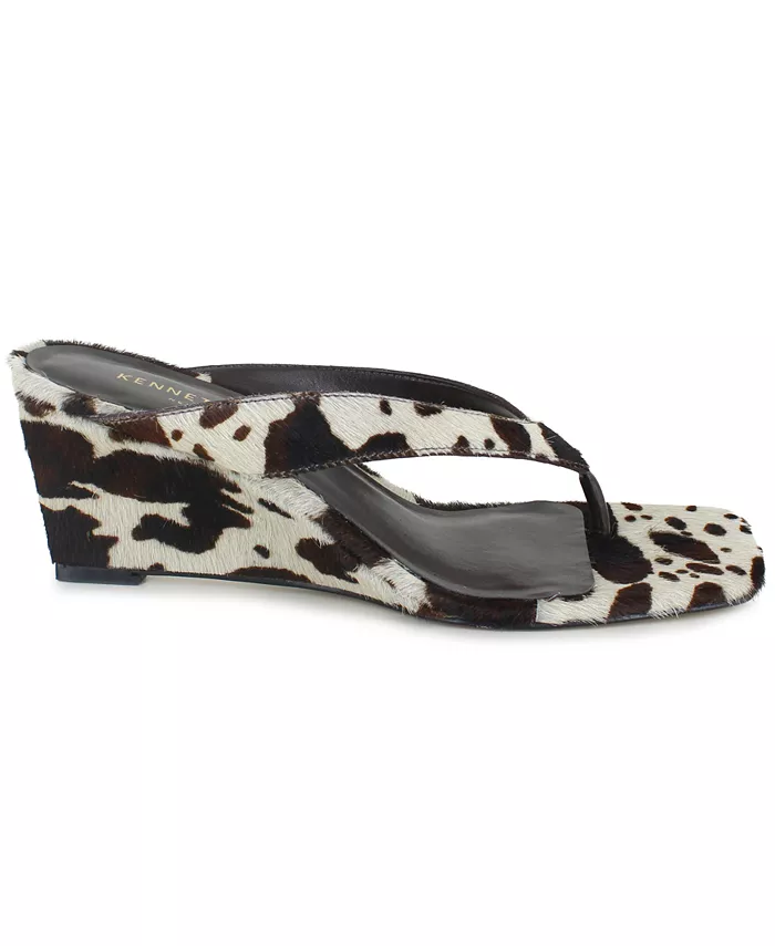 Женские босоножки-стринги Susannah Dress Wedge Kenneth Cole New York, коричневый — фото 2
