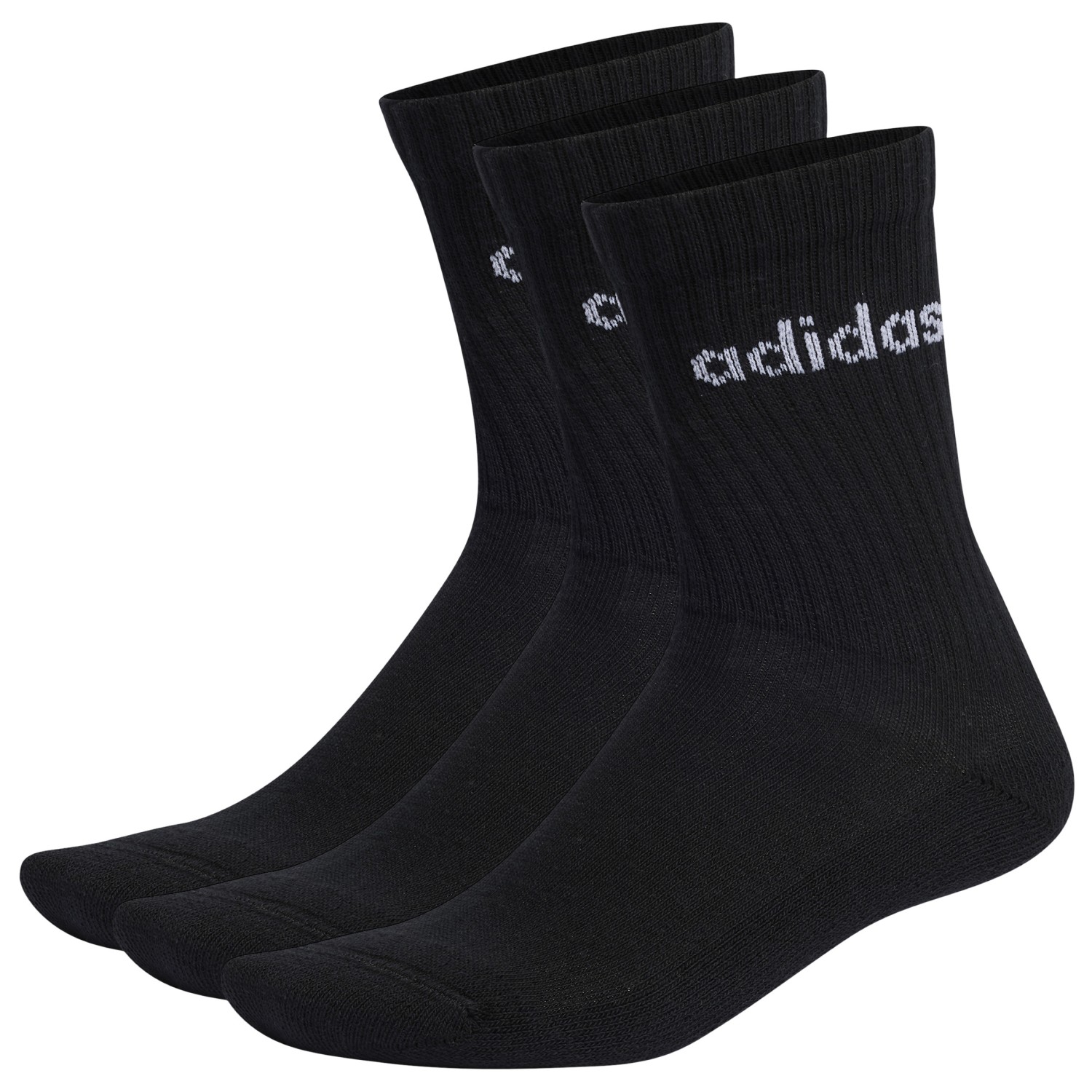 

Многофункциональные носки Adidas Cushioned Linear Crew 3 Pack, цвет Black/White