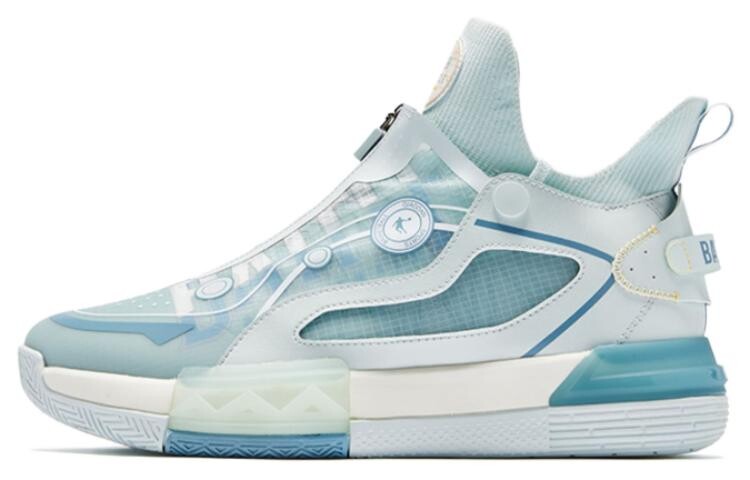 

Баскетбольные кроссовки Basketball Shoes Men Mid-Top Blue/White/Green Qiaodan