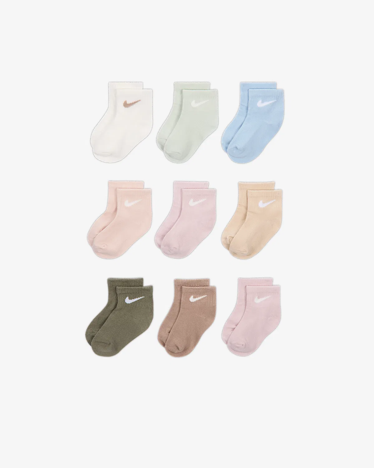 Infant/Toddler Socks Gift Set (9 Pairs) Nike, Sail