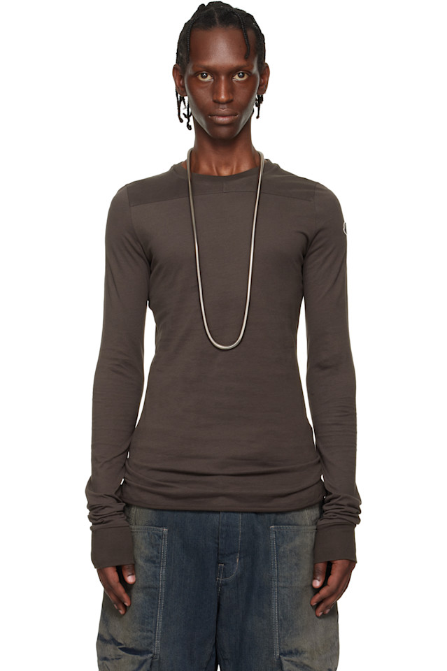 

Rick Owens Футболка Moncler + Rick Owens Brown Girder LS