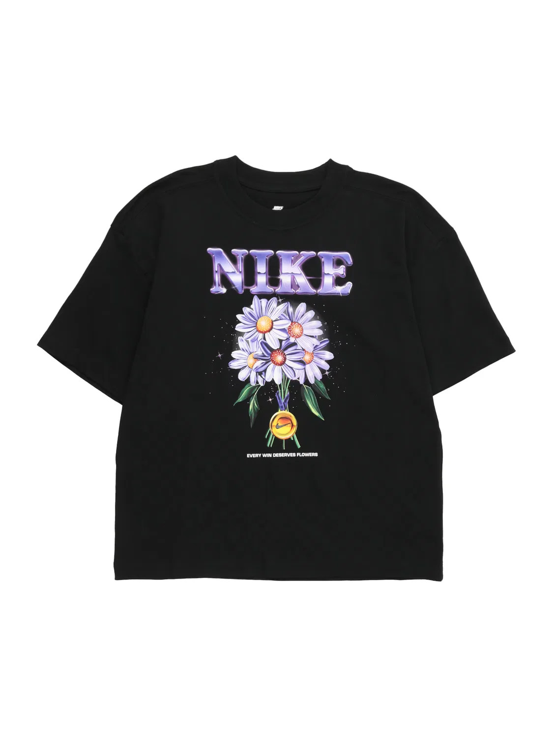Футболка 'FLOWERS' Nike Sportswear, Black
