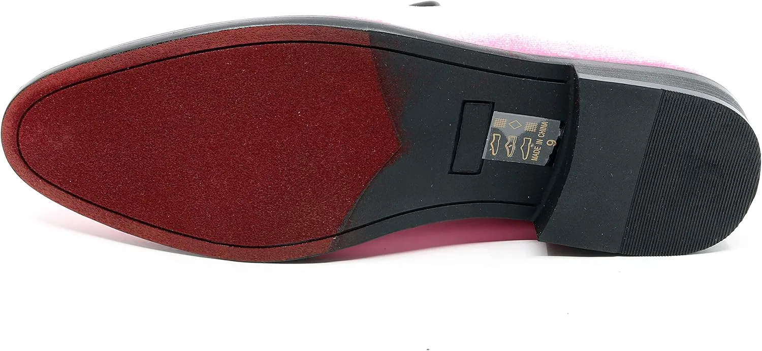 

Мужские винтажные бархатные дизайнерские классические туфли-лосьоны для смокинга, слипоны SM-43 Metrocharm, розовый