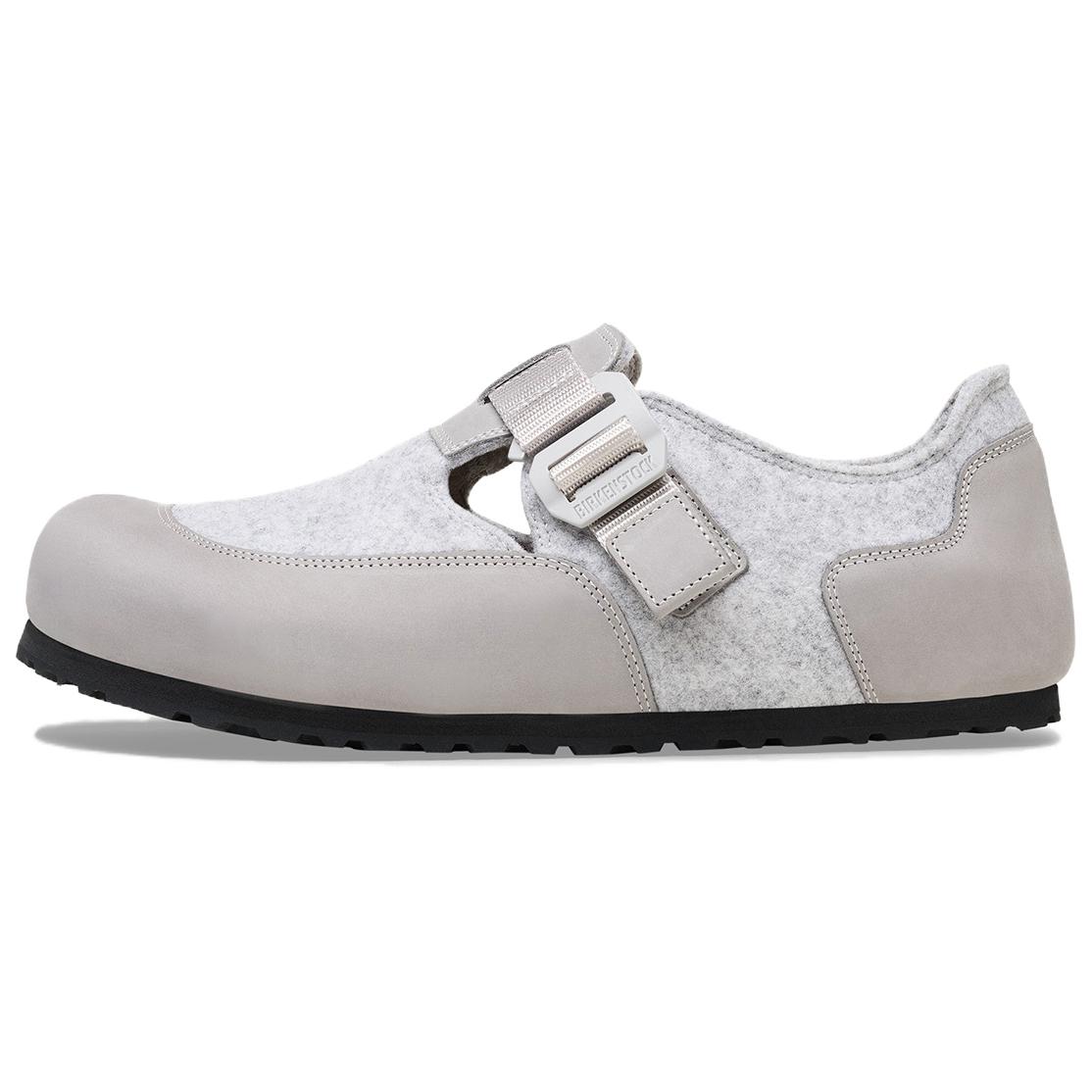 

Лондонские лоферы Nova с пряжкой и войлочным ремешком Birkenstock, Lime серый