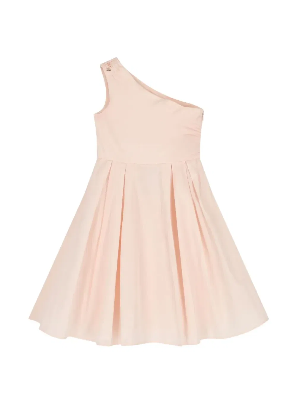 Плиссированное платье на одно плечо Elisabetta Franchi Kids, розовый