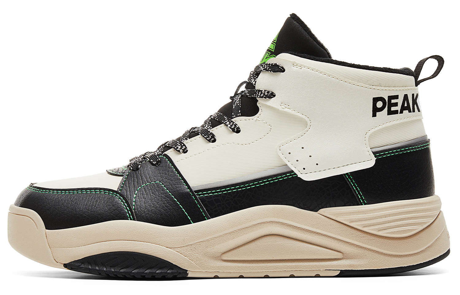 

PEAK Кроссовки Cushioning Rebound Lightweight Anti-slip High-Top Casual Shoes Men's Canvas White Black