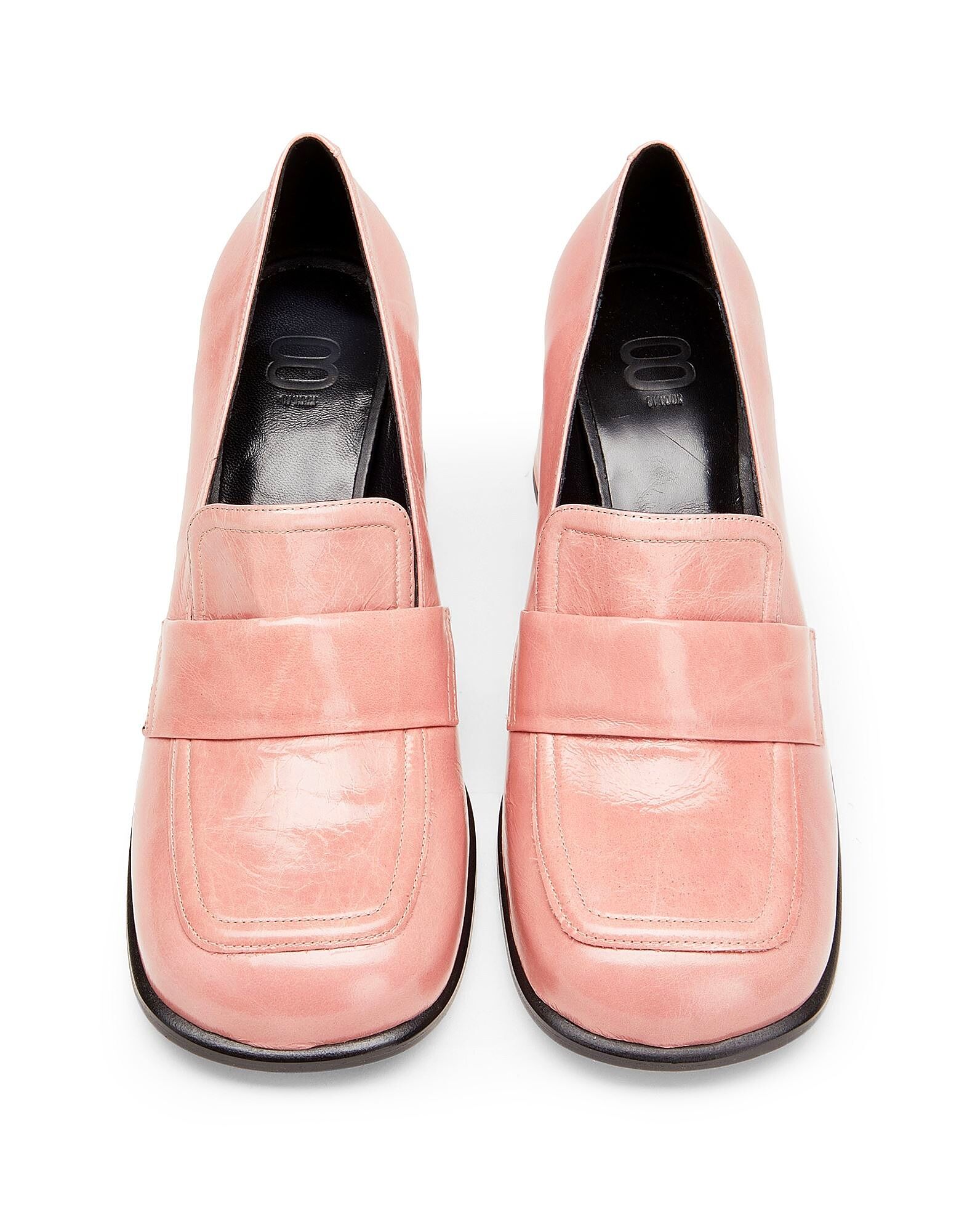Лоферы Patent Leather Heeled Loafer 8 By Yoox, темно-розовый — фото 3