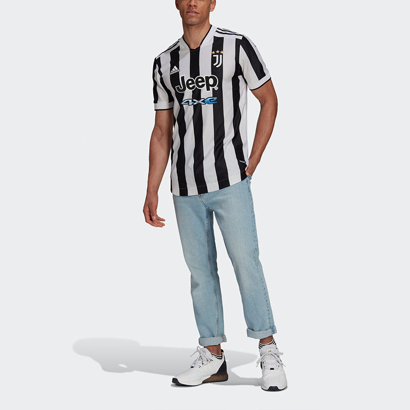 Джерси Men's adidas Juventus AU Player Edition 21-22 Season Home Soccer/Football Short Sleeve Black White T-Shirt — фото 3