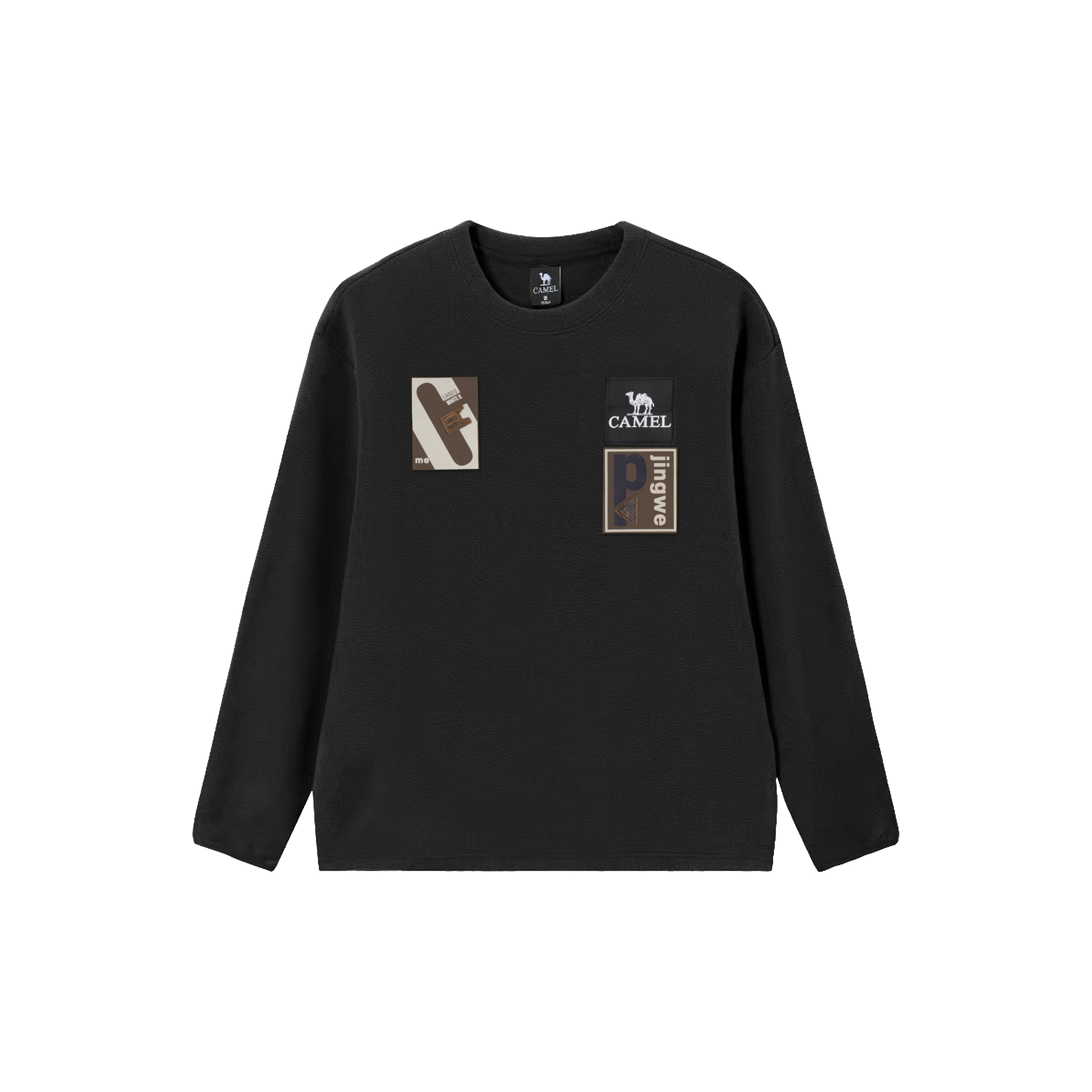 

CAMEL Свитшот Capsule мужской Phantom Black с круглым вырезом Moderate, Черный, CAMEL Свитшот Capsule мужской Phantom Black с круглым вырезом Moderate