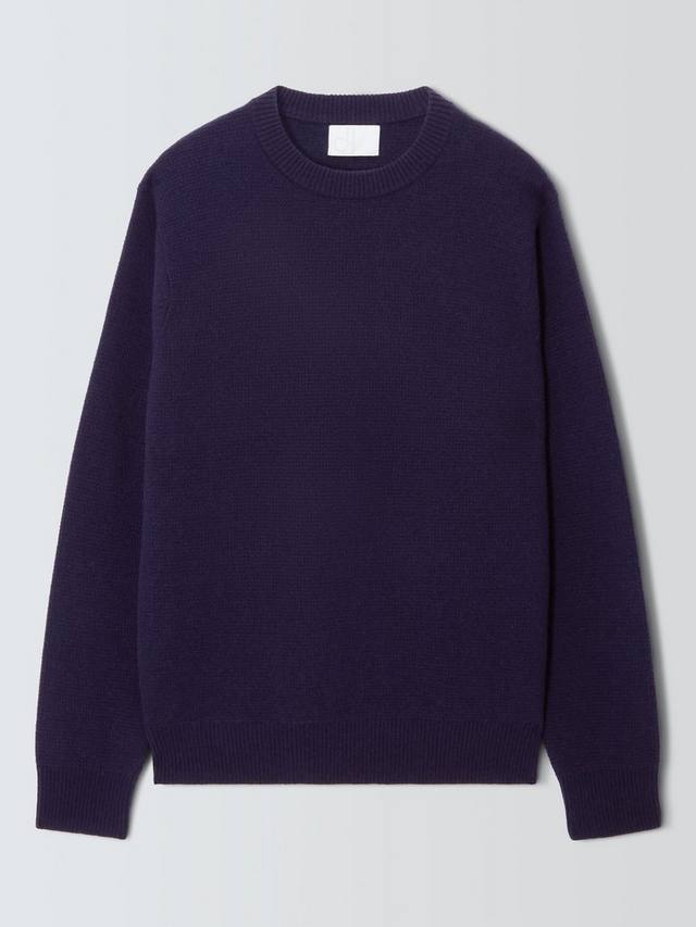 

Кашемировый джемпер с воротником-гольф и фактурной вязкой John Lewis, Purple