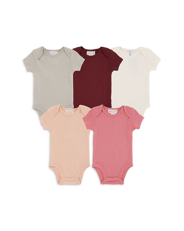 

Боди из однотонного хлопка для девочек, 5 шт. в упаковке - для малышей Bloomie's Baby