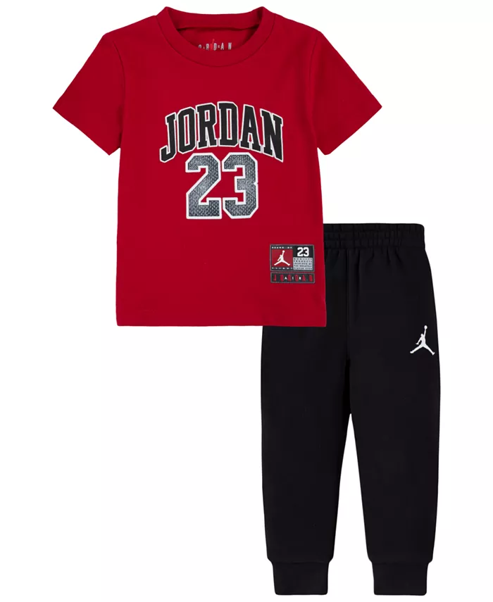 

Комплект из 2 предметов: футболка и брюки для мальчиков Jordan, красный