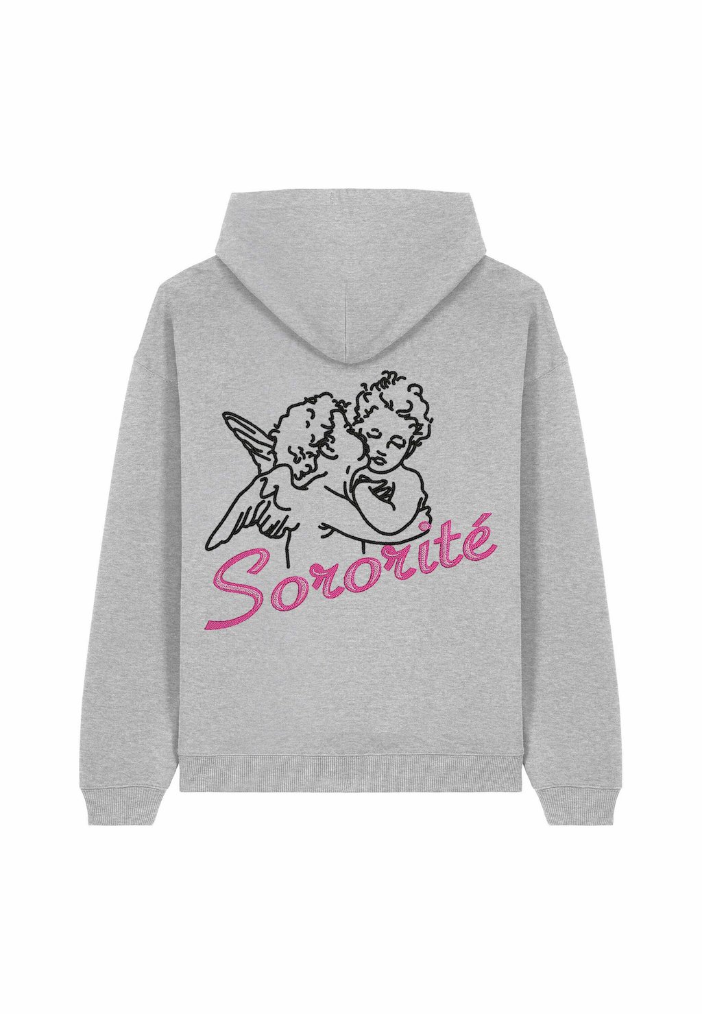

Толстовка SORORITE BACK EMBROIDERY UNISEX OVERSIZE con cappuccio Mira Paris, металлик серый