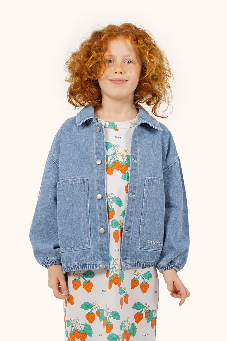 

Детская джинсовая куртка GRAPHIC DENIM JACKET Tinycottons, синий
