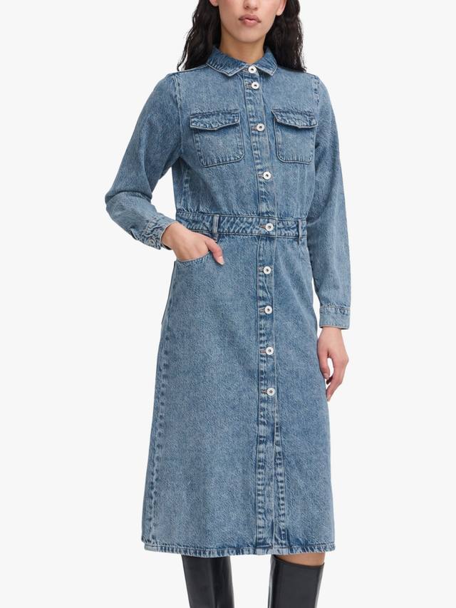 

Джинсовое платье-рубашка Minda ICHI, Medium Blue